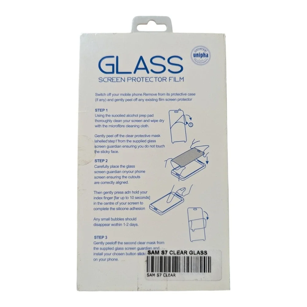 F6. Unipha Tempered Glass 9H Screen‎ Protector For Samsung Galaxy S7